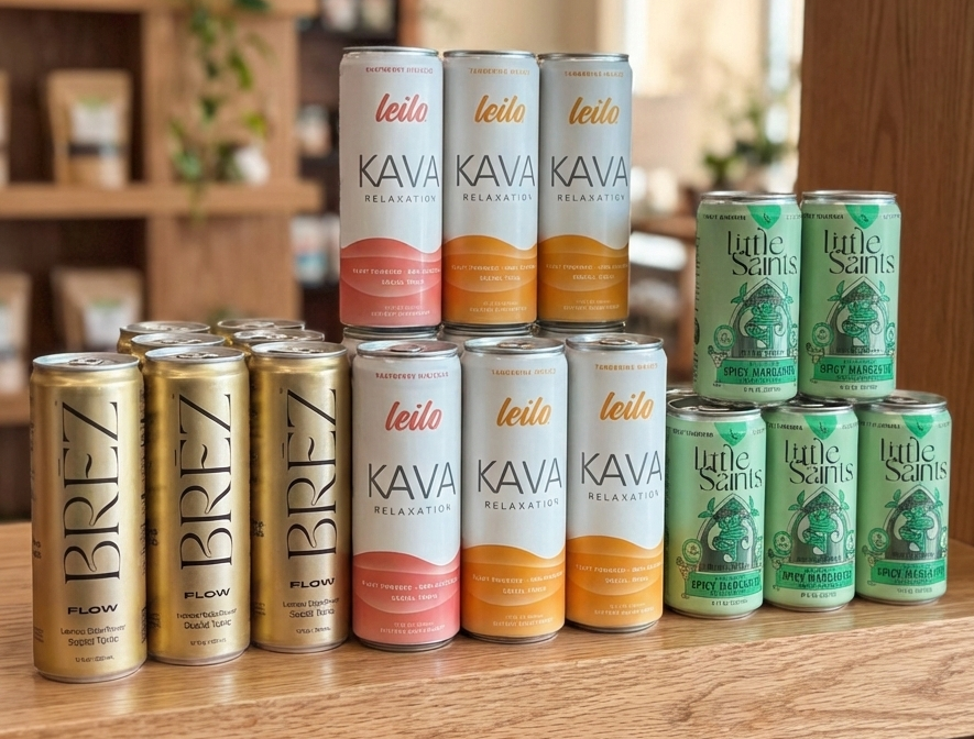 Non-alcoholic and functional drinks including adaptogen beverages at The Craft Emporium