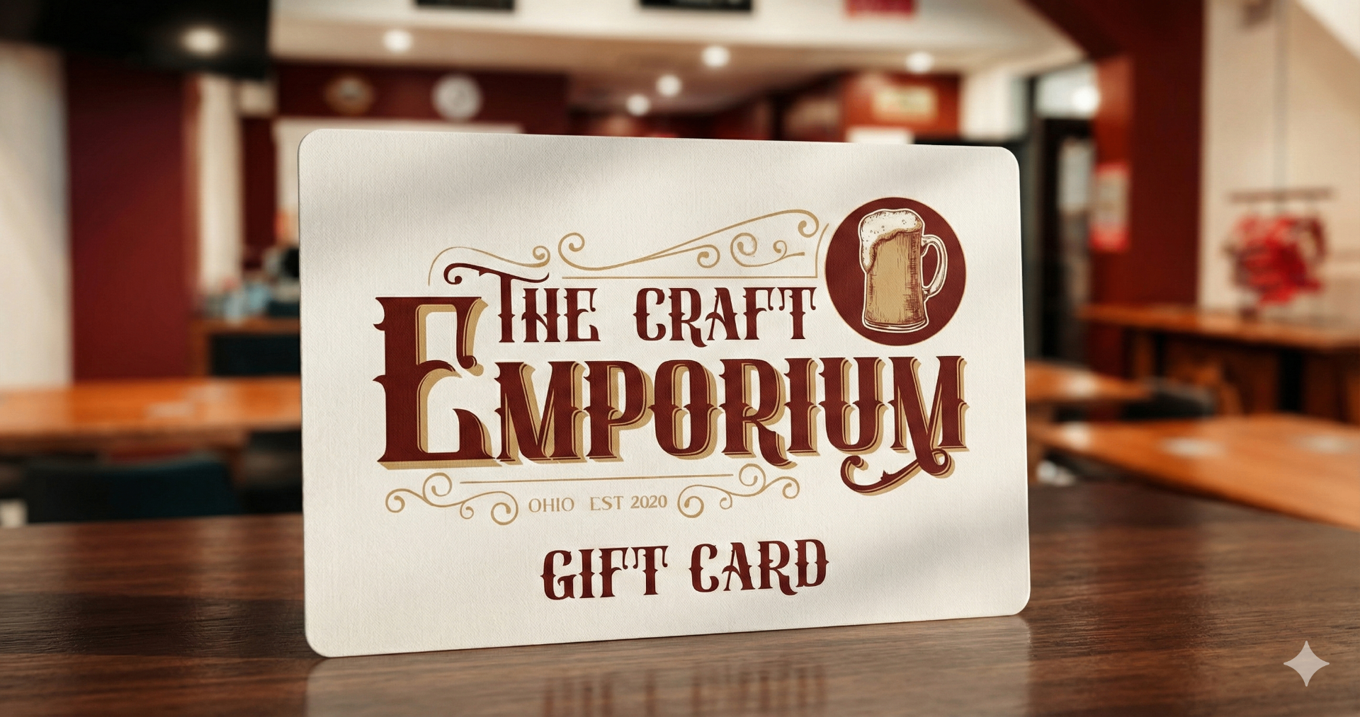 Gift cards available at The Craft Emporium bottle shop in Bellefontaine Ohio