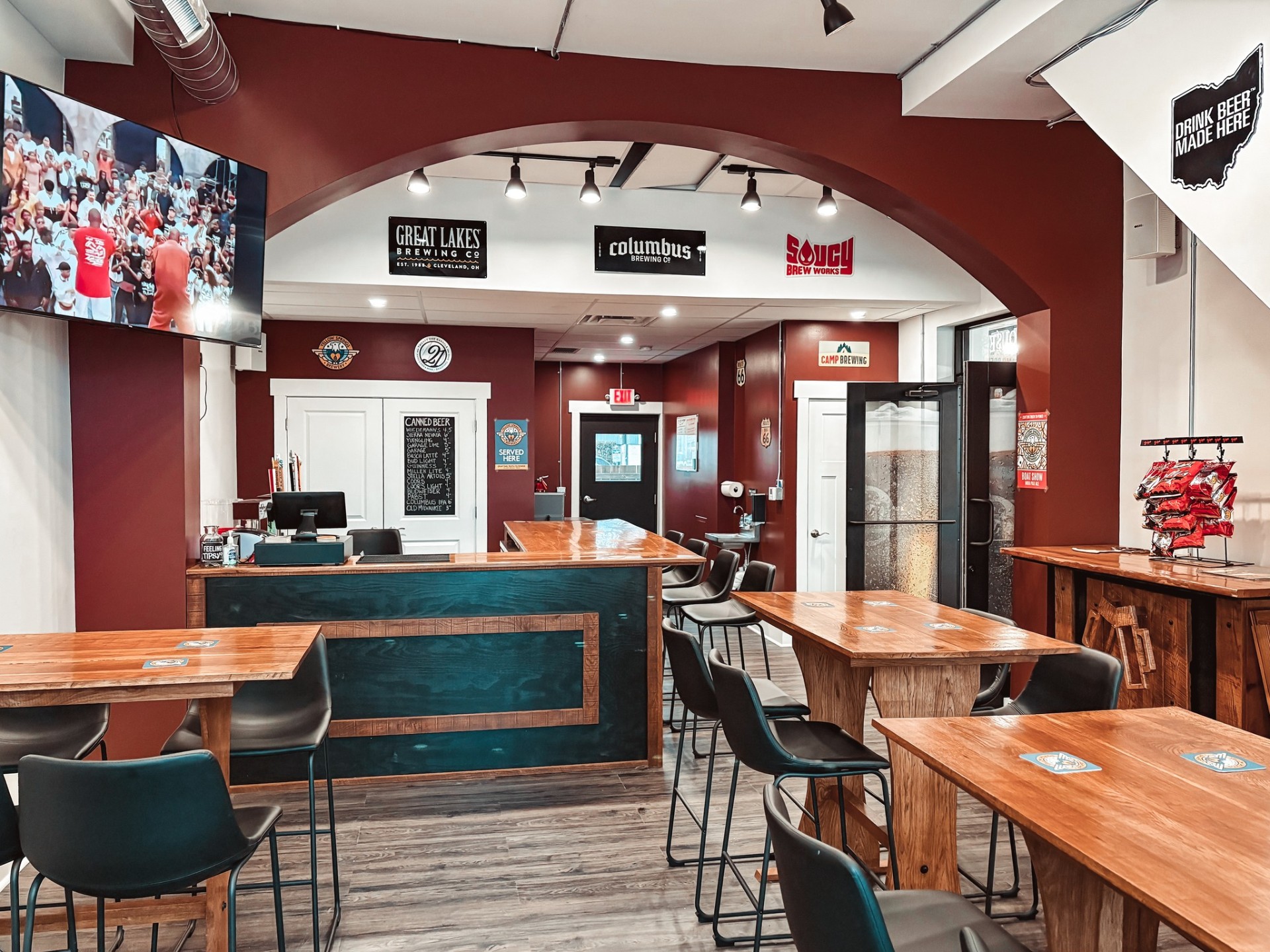 The Craft Emporium bar interior in Bellefontaine, Ohio